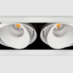 Белый встраиваемый светильник Arkos TWIST Double FLOOD 3000K WT A2042121W