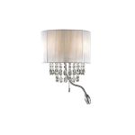 Белое бра с хрусталем Ideal Lux OPERA AP3 68268