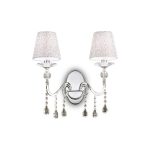 Хромированное бра Ideal Lux PANTHEON AP2 CROMO 88136, стекло, классика