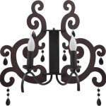 Черное бра Nowodvorski ISABELLA II 3421 с декоративными подвесками