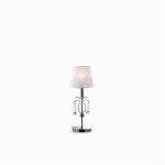 Хромированная настольная лампа FENIX TL1 SMALL Ideal Lux 032634