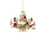 Золотистая люстра Camilla SP6 Ideal Lux 168067