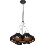 Большая черно-золотая люстра-каскад Nowodvorski BALL BLACK-GOLD VII 6588