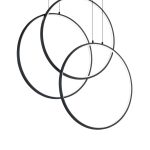 Черная подвесная LED люстра-кольцо Ideal Lux FRAME SP CERCHIO NERO 269337