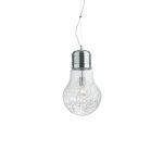 Хромированный подвесной светильник-лампочка Ideal Lux LUCE MAX SP1 BIG 033662